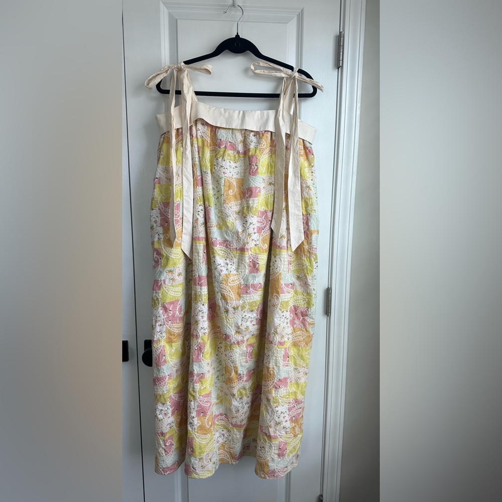 Aureum Women’s Patchwork Embroidered Midi Dress NWT Size Medium